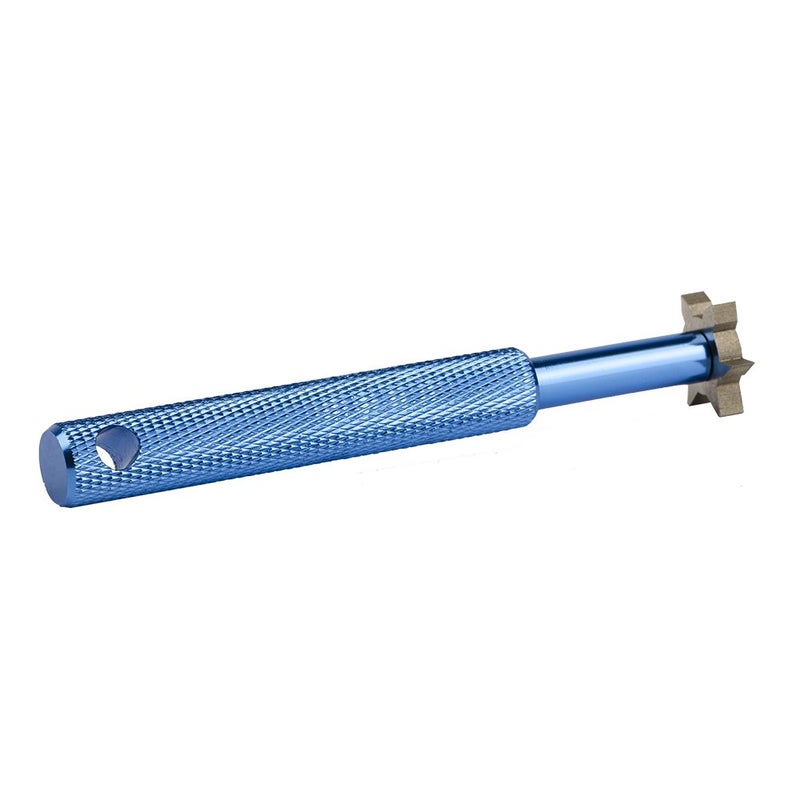 HIFROM Groove Sharpener with 6 Heads - Golf Club Groove Sharpener Re-Grooving Tool and Cleaner for All Irons Pitching Sand Lob Gap and Approach Wedges and Utility Clubs Blue Color - Image 5